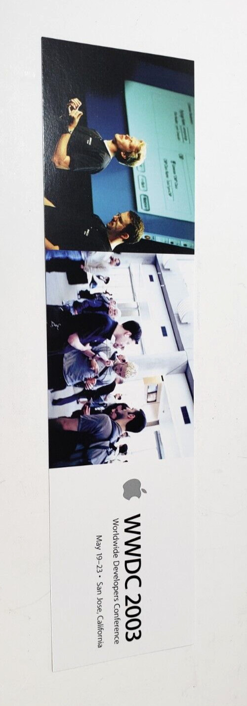 Apple WWDC 2003 Promotional Materials Bookmark Brochure Developers Conference