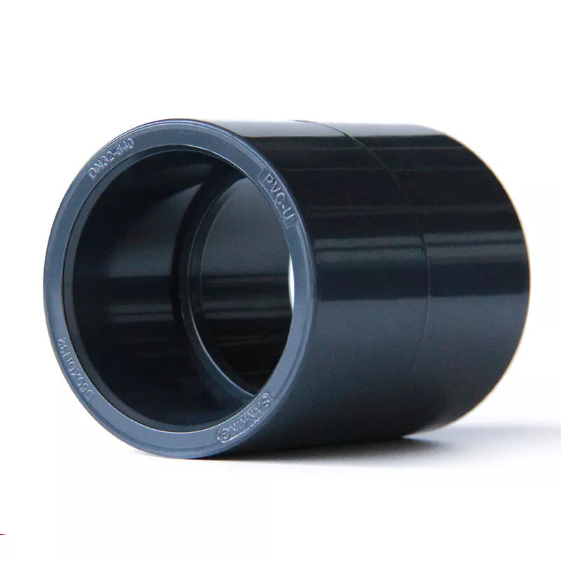 PVC Direct Pipe Fitting Straight Water Pipe Socket Coupling Joint ID 20mm~110mm