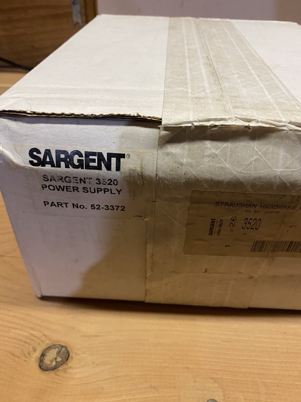 SARGENT #3520 52-3372 POWER SUPPLY (120VAC) NEW IN BOX