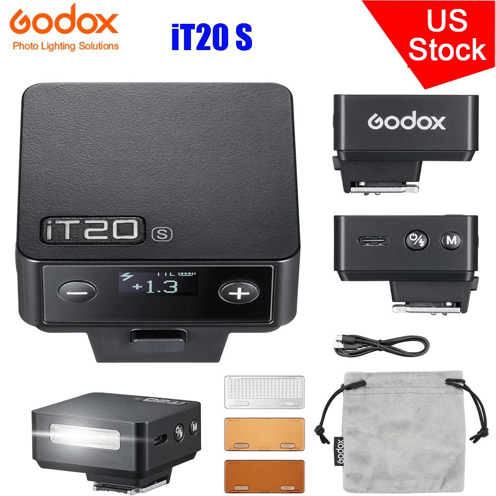  Godox iT20 S TTL Mini Flash with Magnetic Diffuser/Color Filter f Sony Cameras