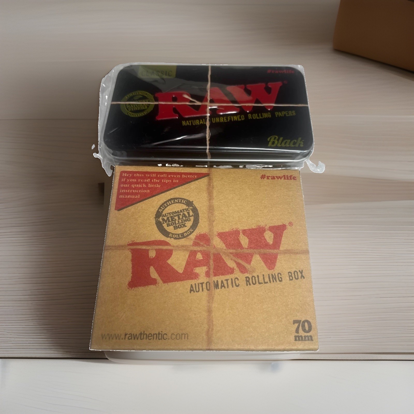 RAW Roll 70mm Automatic Rolling Machine Box And Metal Tin Can Cigarette Roller
