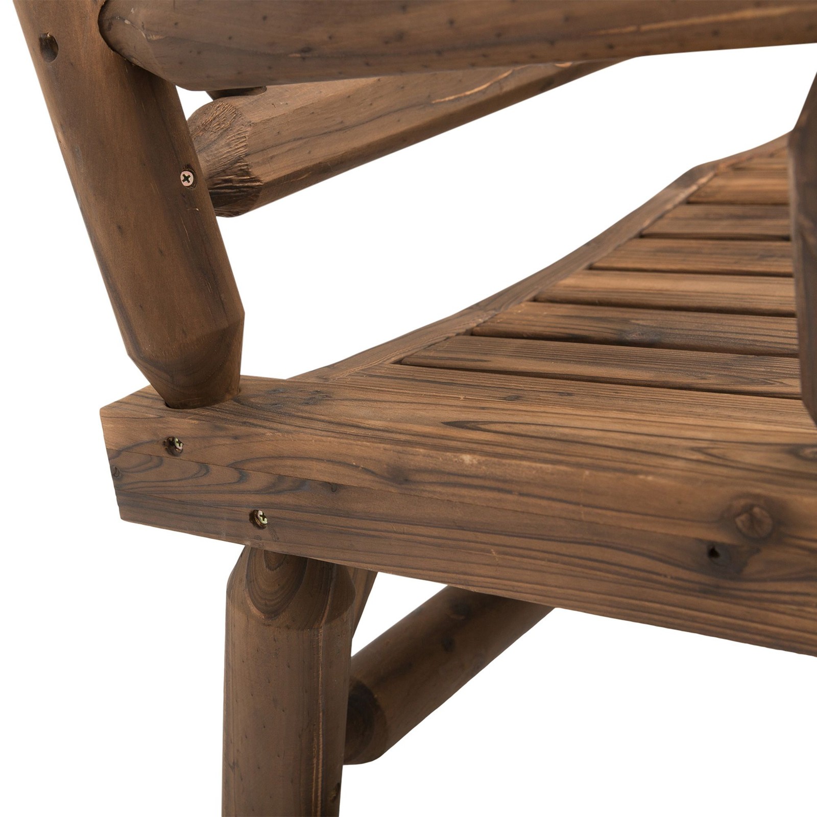 High-Capacity Wooden Rocking Bench, 44in Width 550lb Limit Design