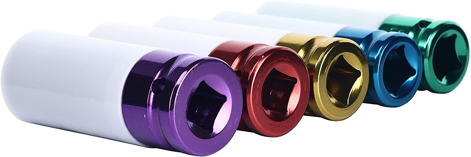5PCS 1/2” Inch Impact Drive Lug Nut Socket Non-Marring Thin-Walled 5 Piece Set