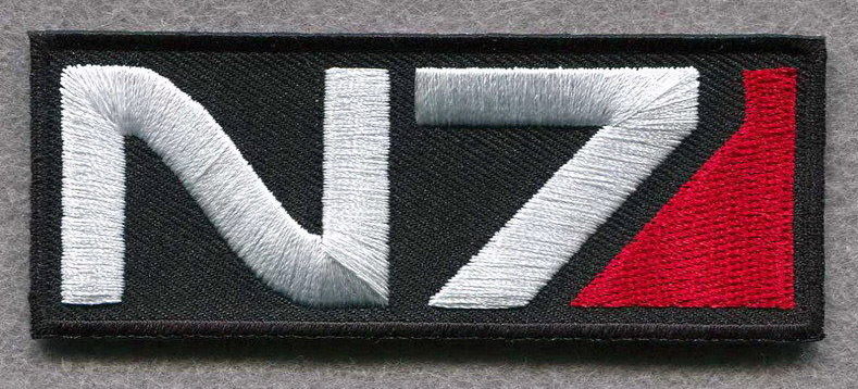 MASS EFFECT N7  TACTICAL COMBAT MILSPEC 3.5 INCH  HOOK PATCH