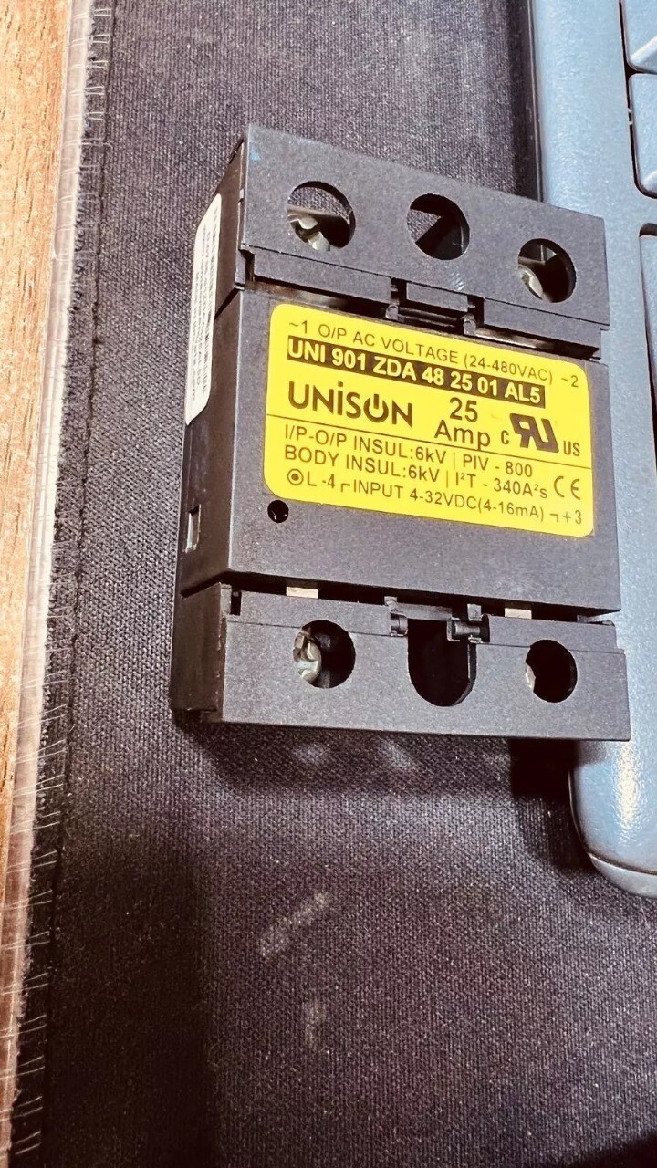 25AMP- MODEL 901 ZDA 48 25 01 AL5 SSR SOLID STATE RELAY UNISON MAKE