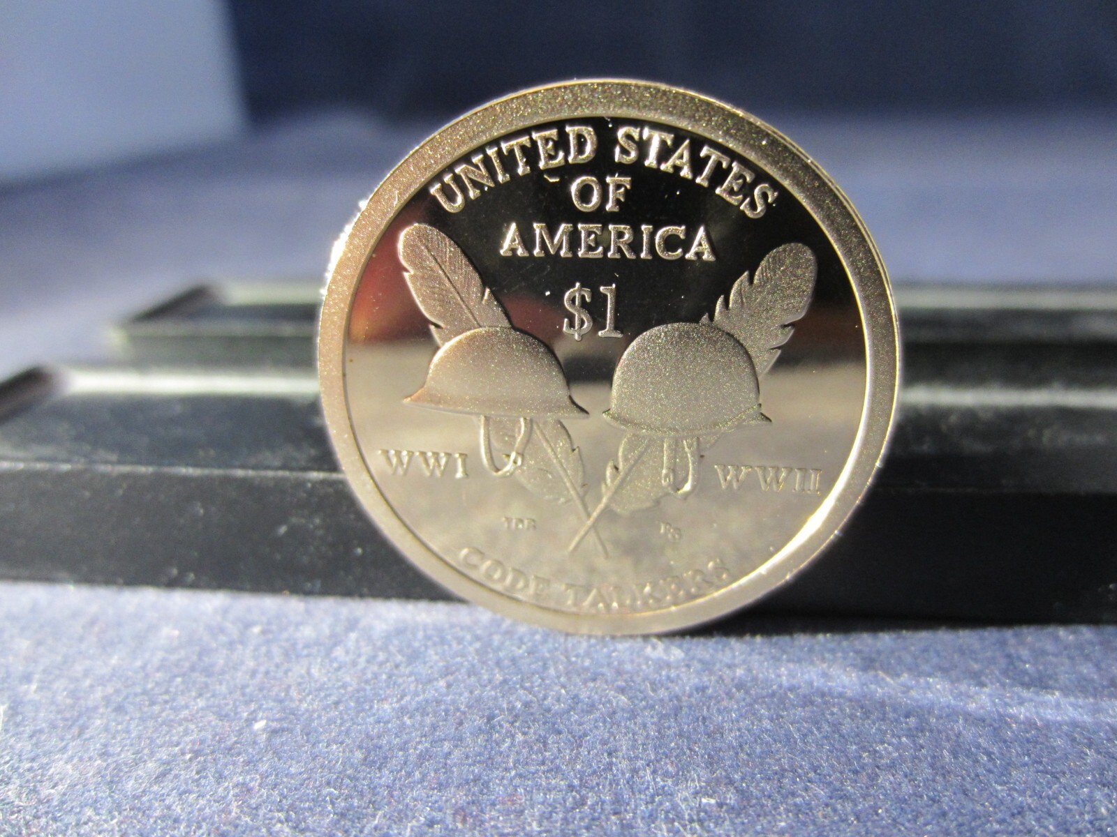 2016-S Native American MIRROR PROOF Dollar Sacagawea  CODE TALKERS WWI & WWII