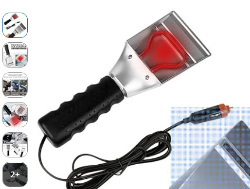 Firestone 12V Heated Auto Ice Scraper Lightweight 5 Different Scaper Blades HOT!