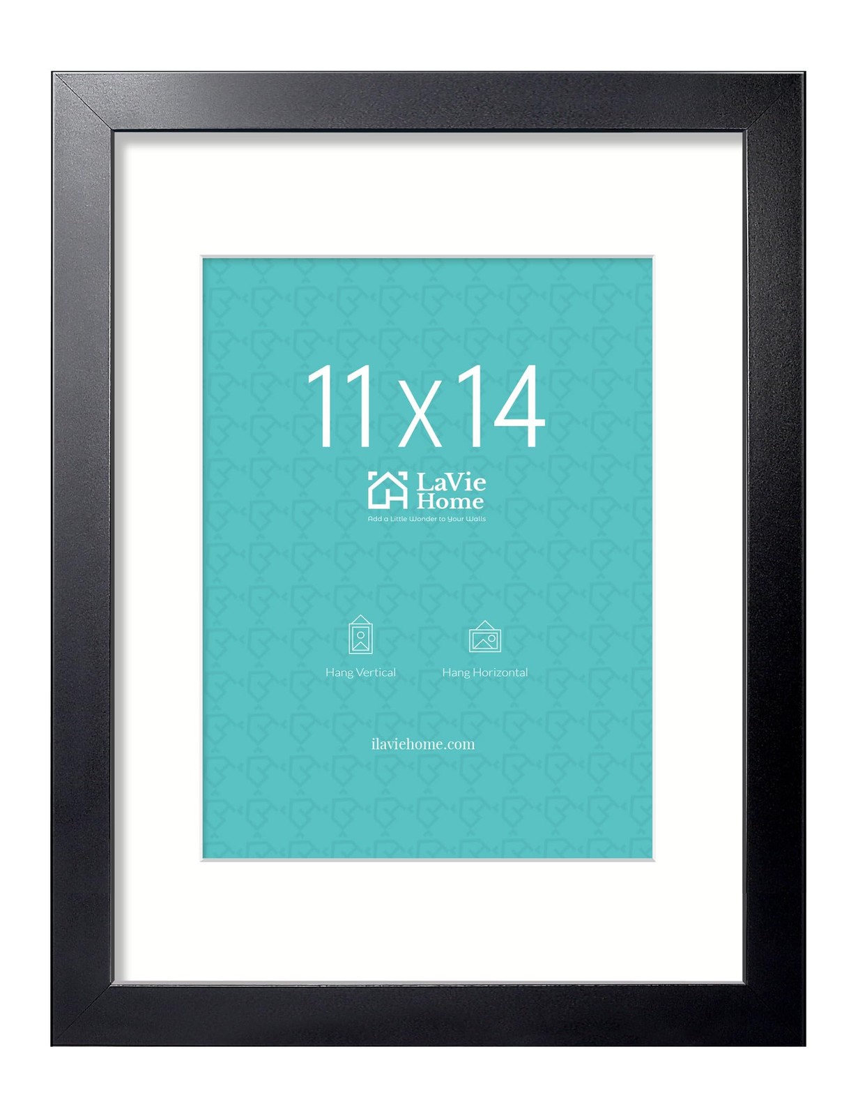 LaVie Home 11x14 Picture Frame, 11 x 14 Frame Display Pictures 11x14, Black