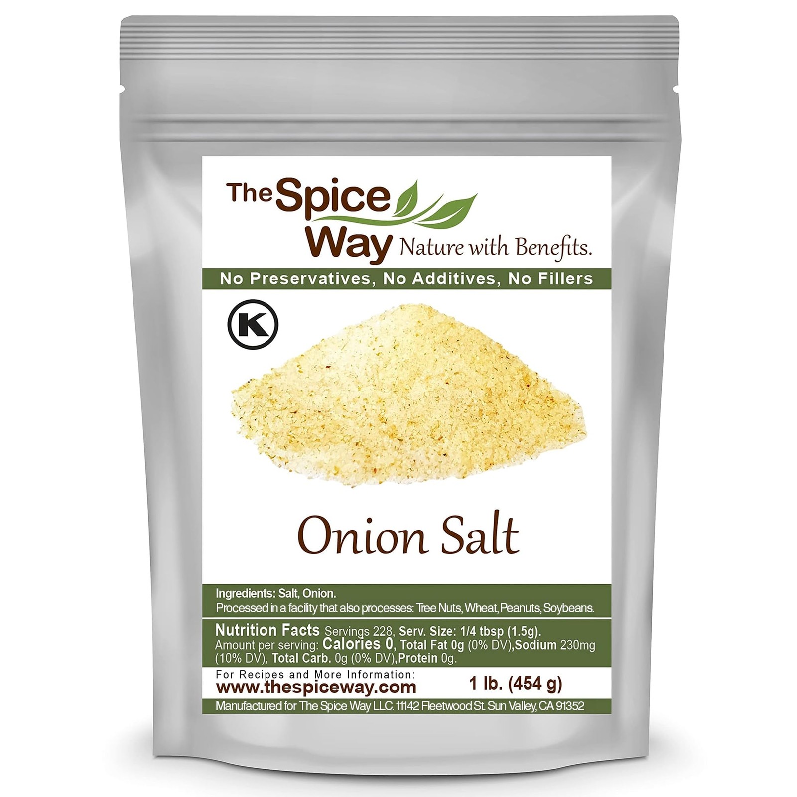 The Spice Way Onion Salt - 1 lb. - seasoning salt blend 16 Ounce (Pack of 1)