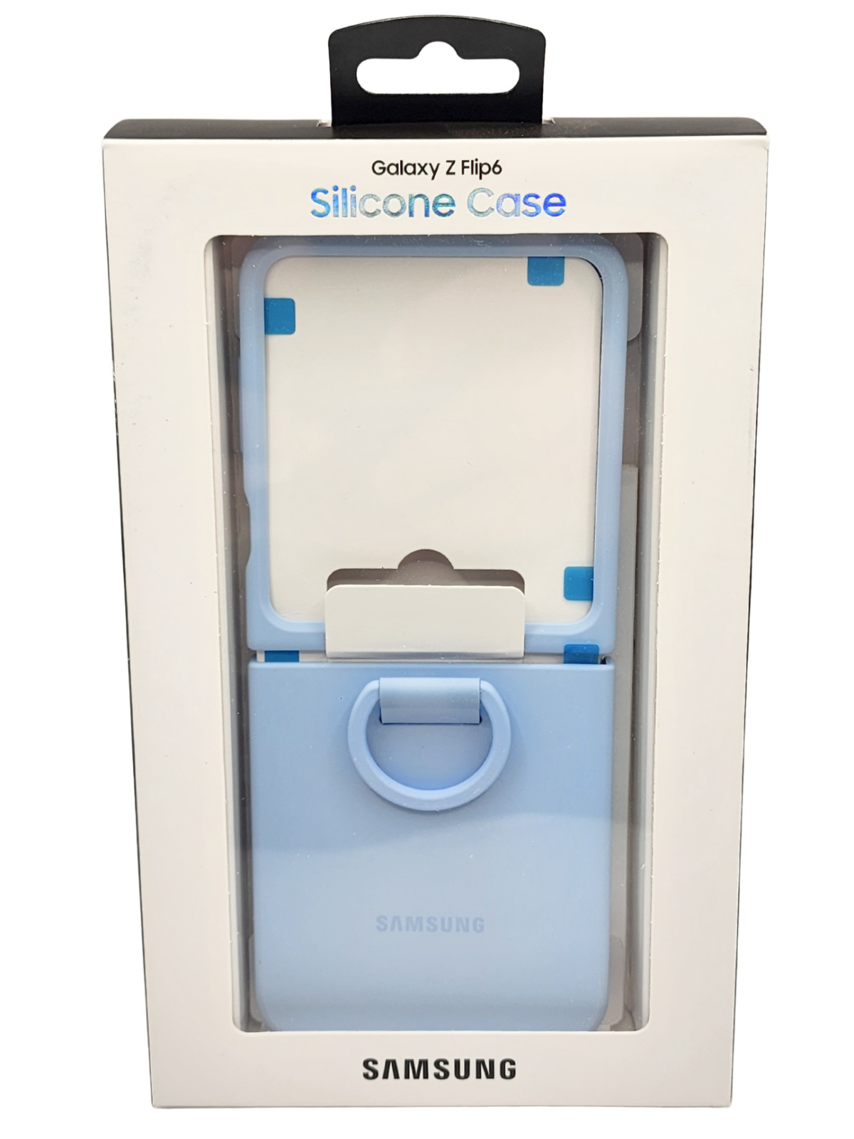 OEM Samsung Silicone Case with Ring for Samsung Galaxy Z Flip6 - Blue -Brand New