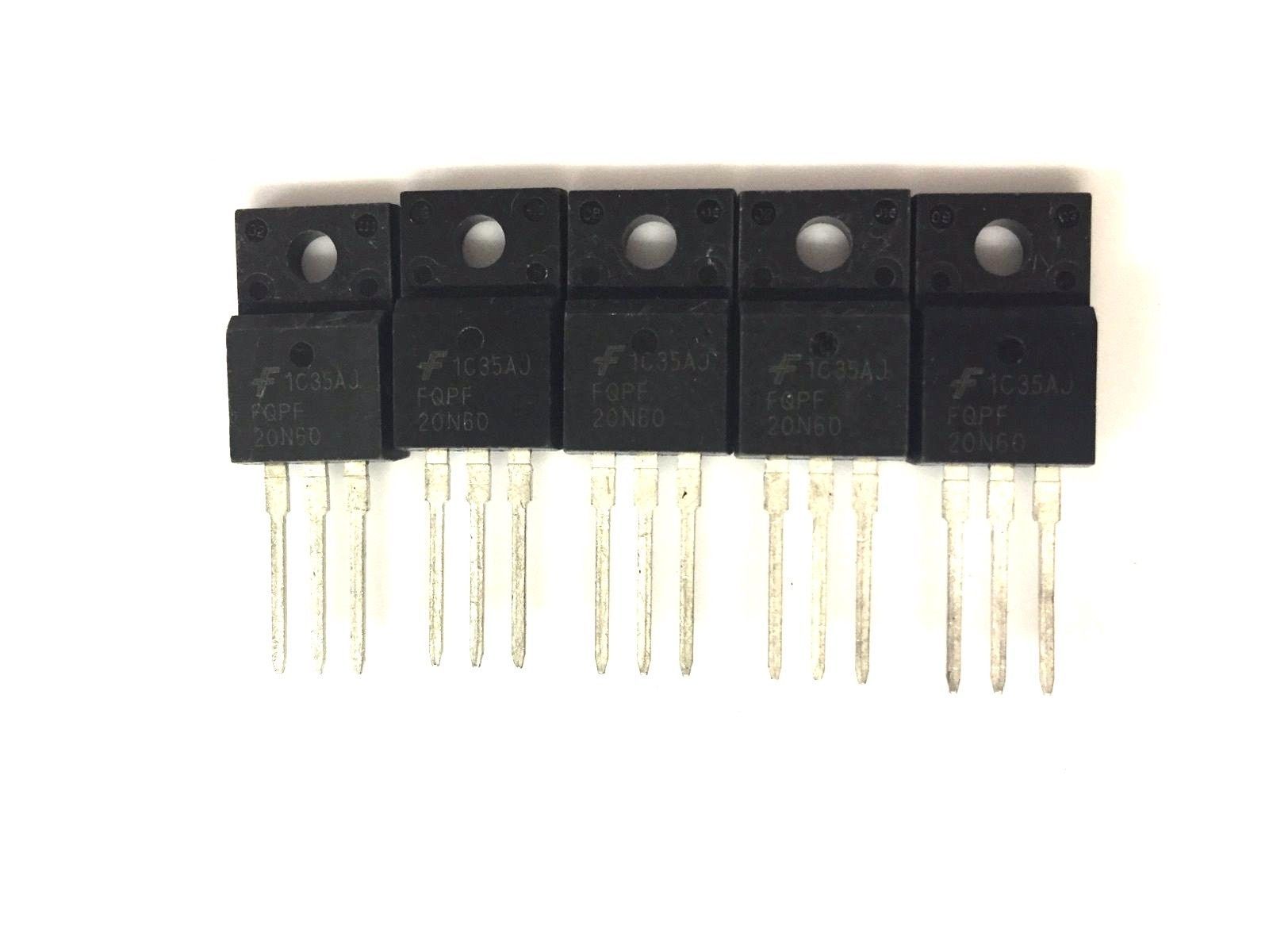 FQPF20N60  20N60 (5x) MOSFET, 600V N-CH MOSFET 20A  TO-220F