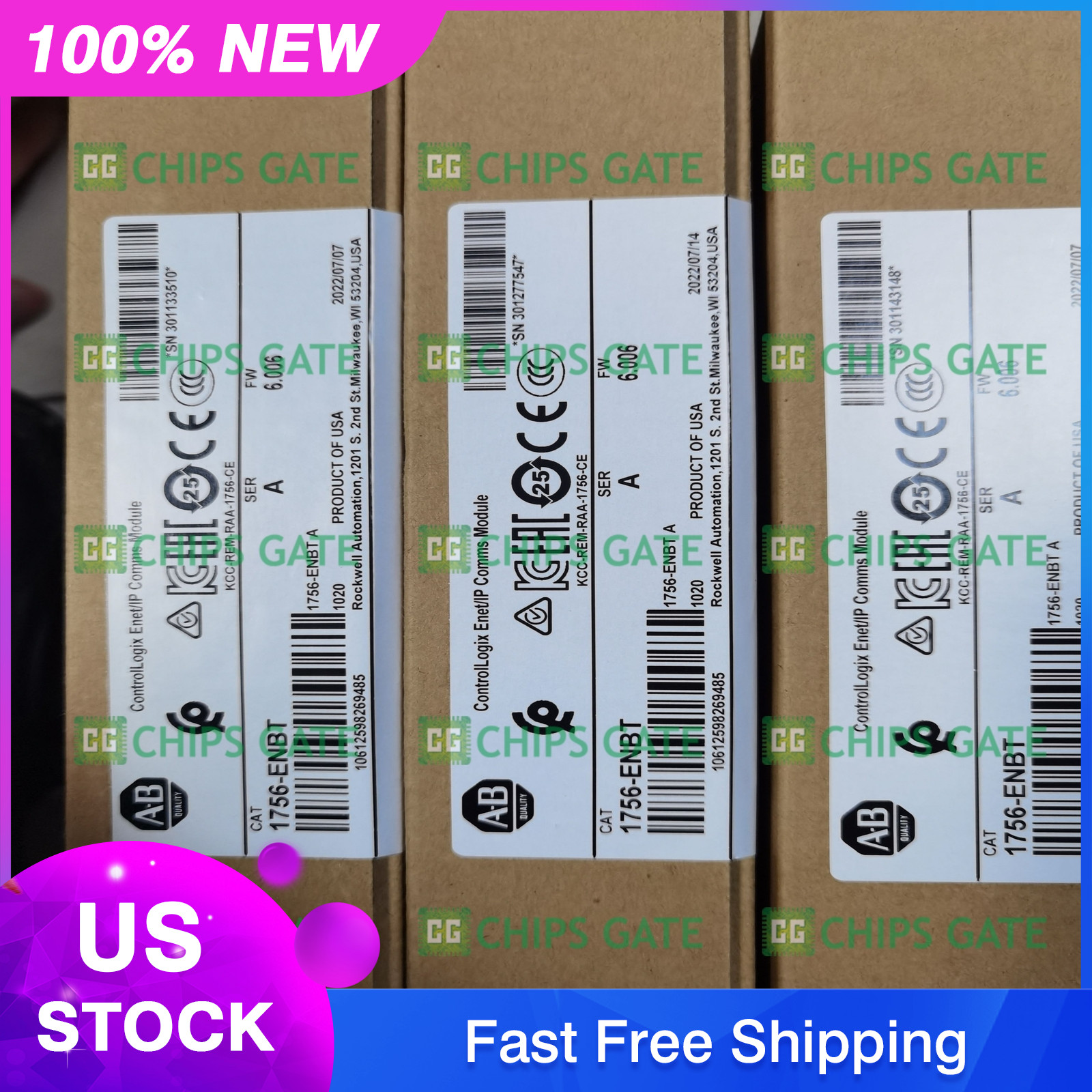 1PCS 1756-ENBT New Module US STOCK