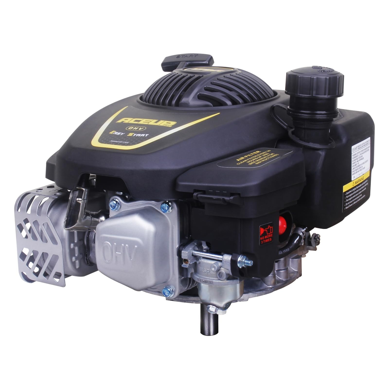 Aceup Energy Gas Engine Vertical Shaft 4.4HP 173cc 4-Stroke OHV Motor Lawn Mower