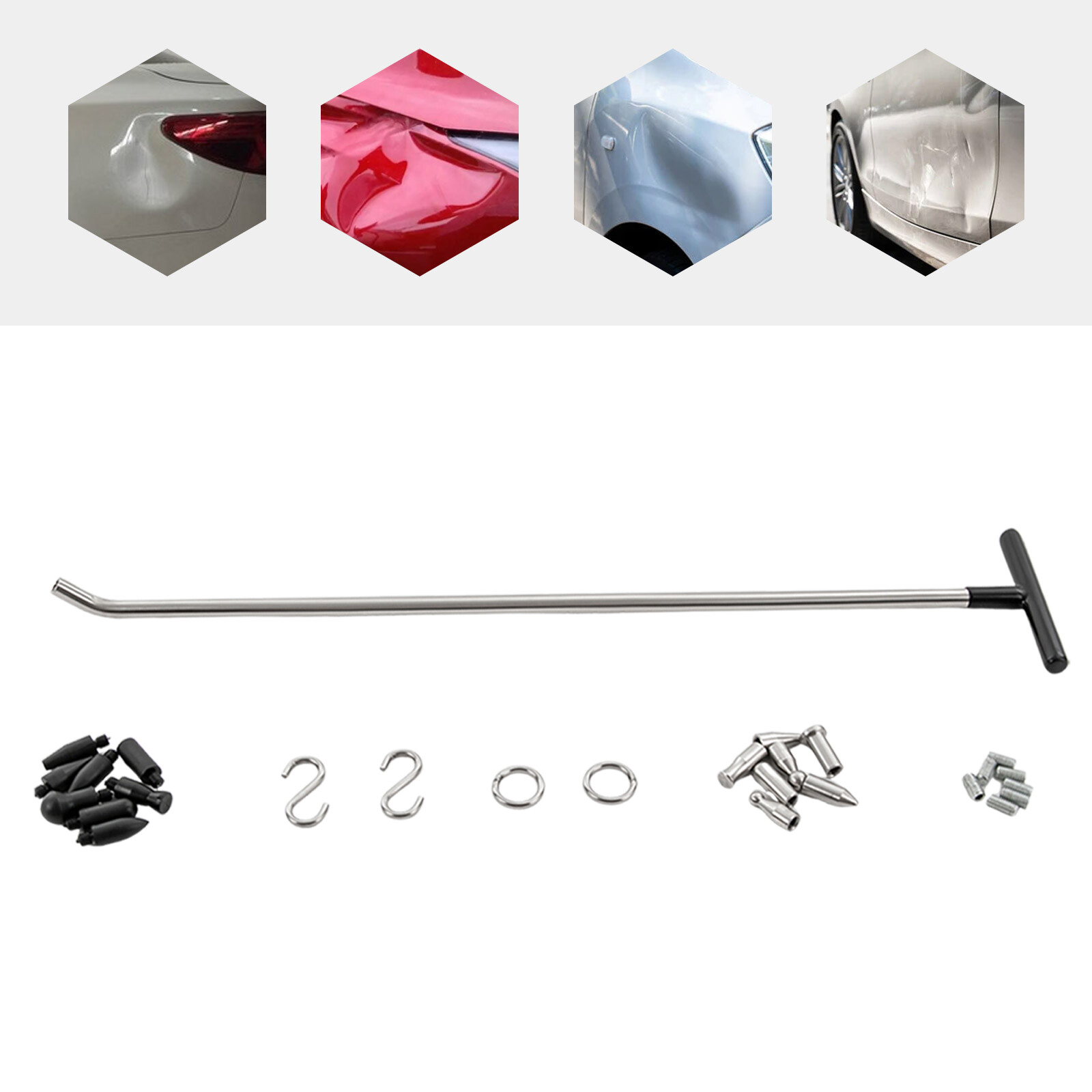 Hooks Rods Dent Removal Push Rods Kit, Automotive Panel Dent Removal Hooks