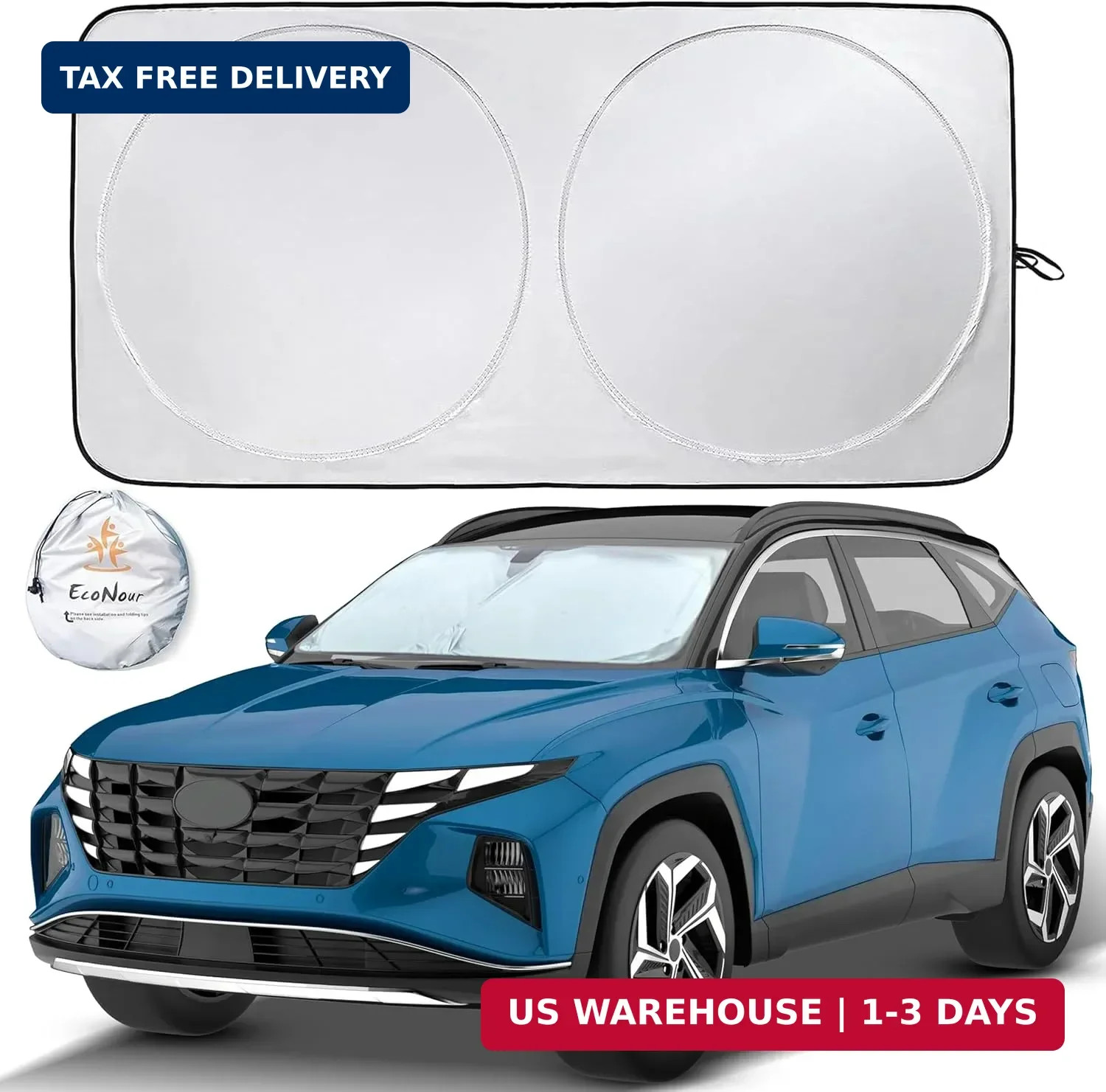Car Front Windshield Sun Shade for Car | SUV Accessories for Maximum Sun and Hea
