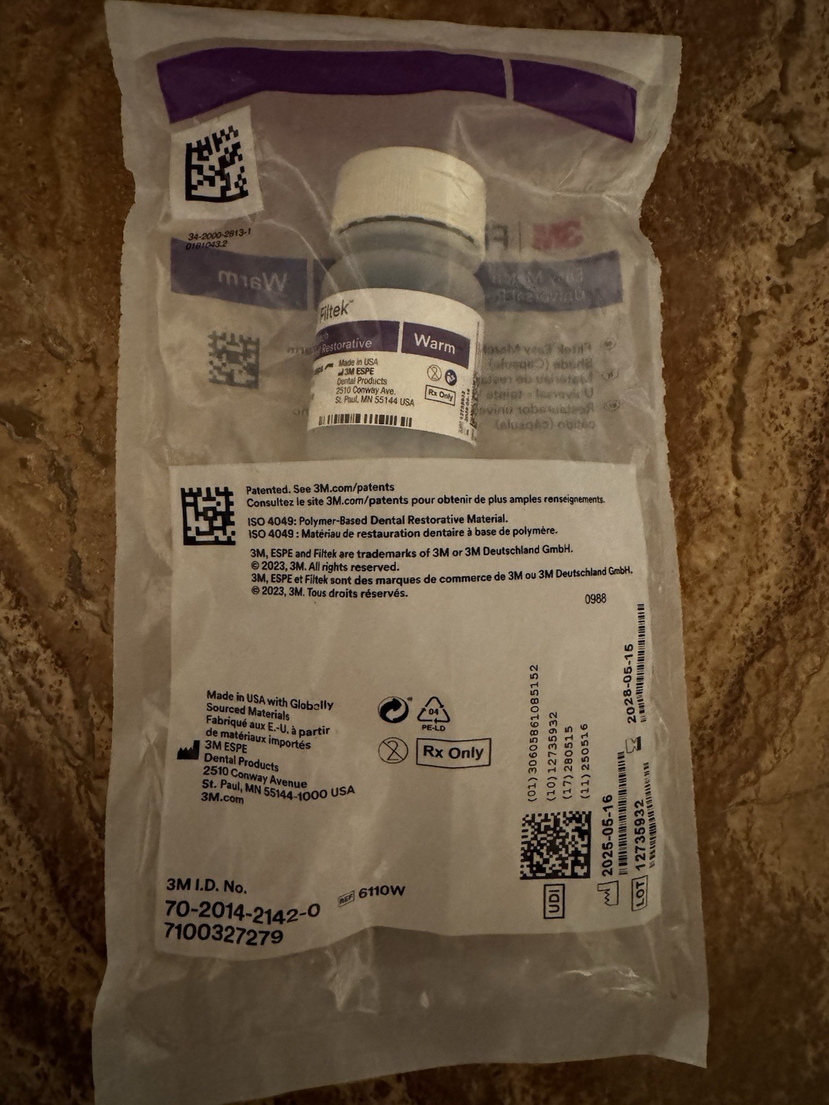 3M Filtek Easy Match Universal Restorative 4gm Capsule Warm USA