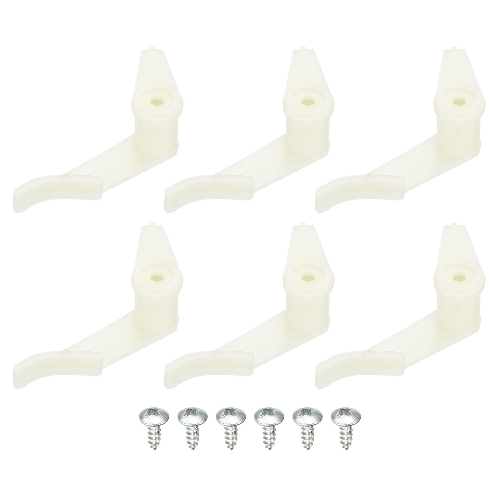 6Pair 3.5mm ABS Plastic Ceiling Lampshade Clips Fixed Buckle White