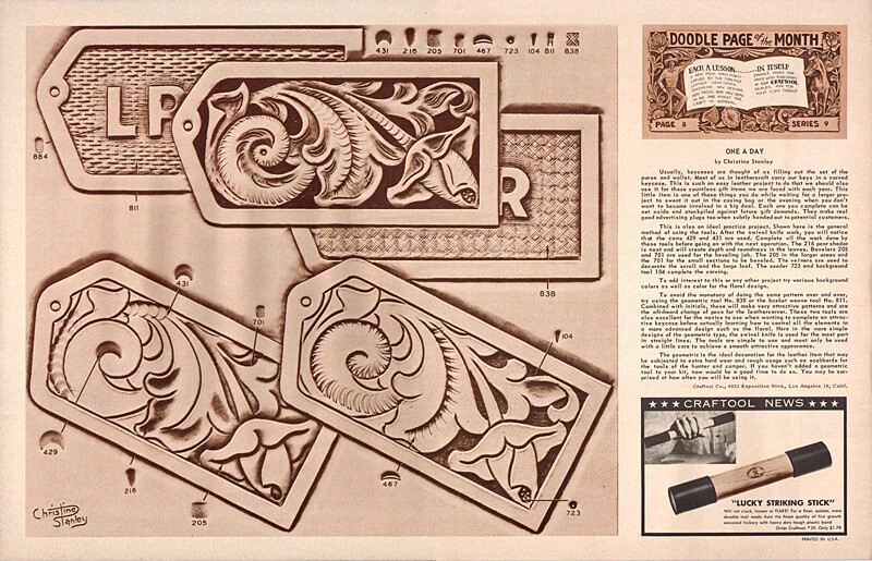 Leather Craft Doodle Page, ONE A DAY
