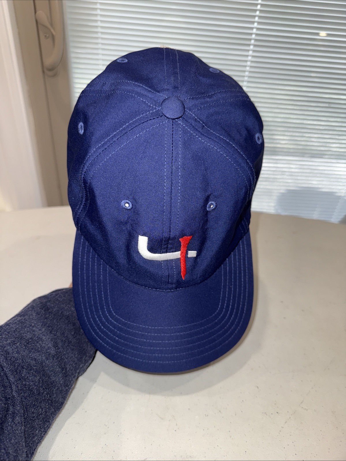 Adidas Golf Tee Logo Flex Band Hat Cap Hook Loop Polyester