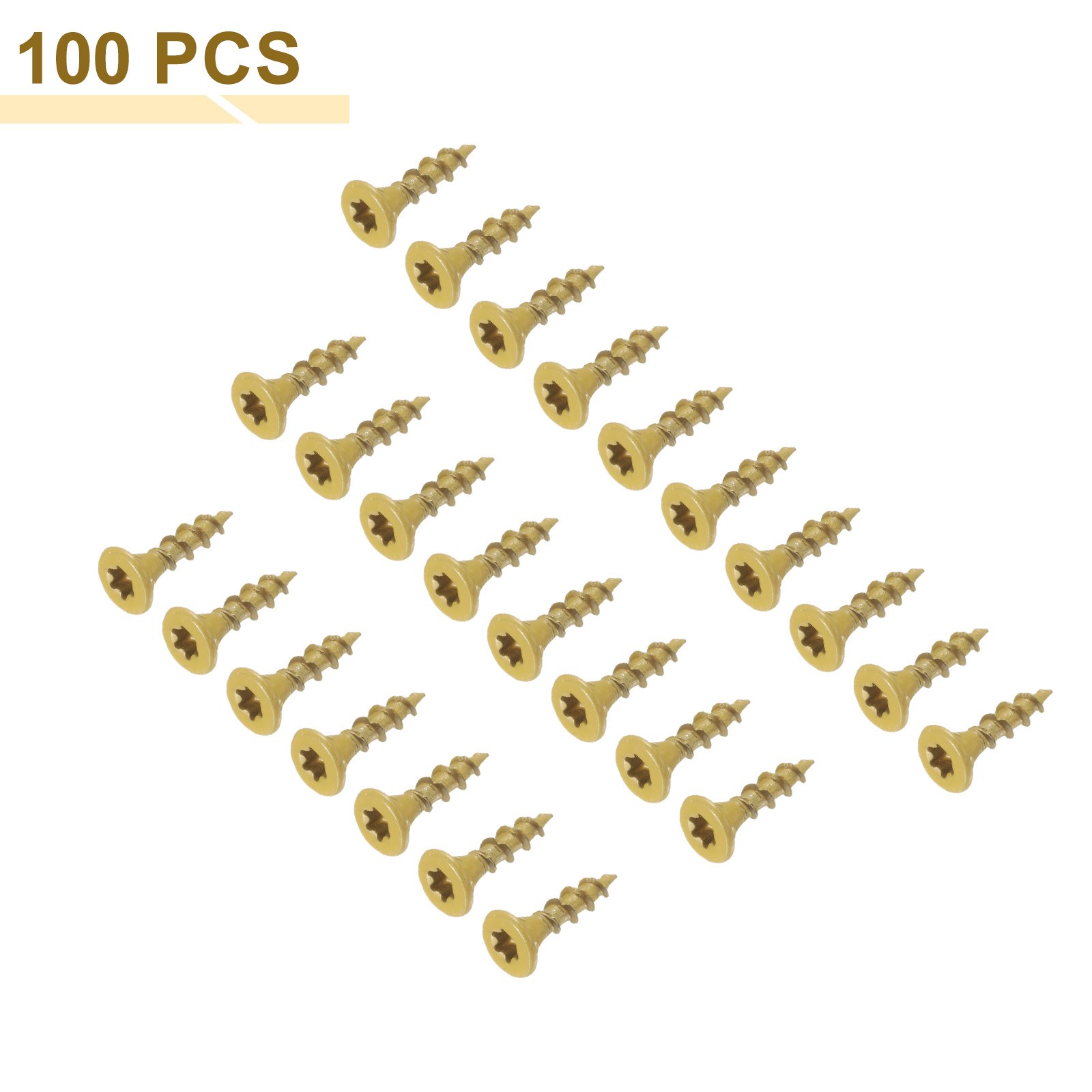100pcs Deck Screws #8 x 3/4" Torx Exterior Wood Screws with T25 Drive Bit