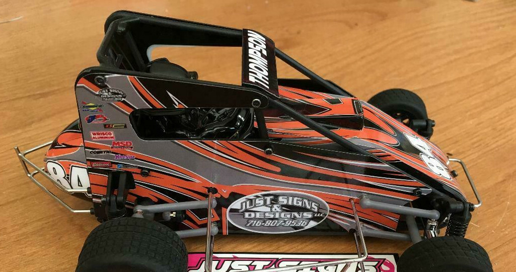 1RC MIDGET WRAP Swoosher red THEME