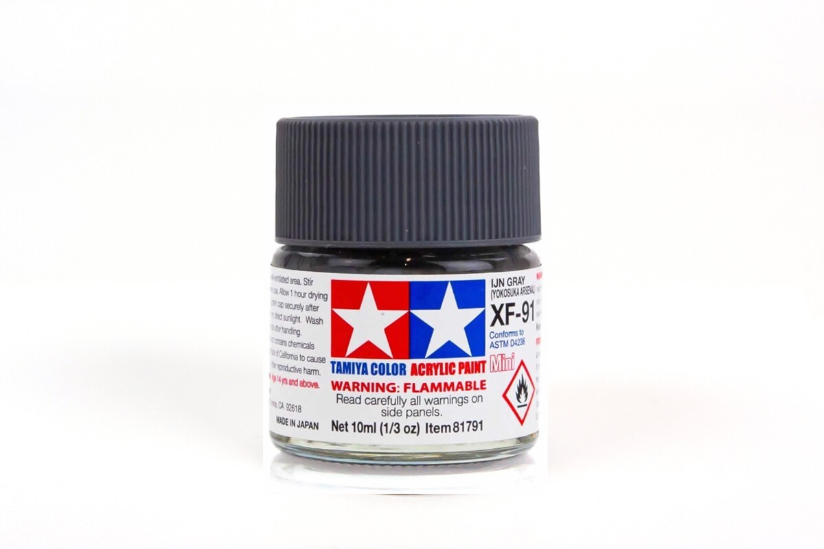 Tamiya 81791 XF-91 IJN Gray (Yokosuka Arsenal) Mini Paint 10ml Small Bottle - US