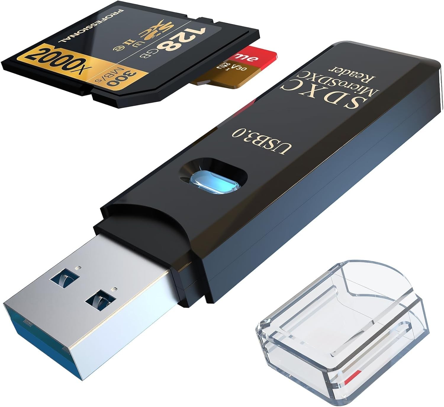0 Micro SD Card Reader, 5Gbps 2-in-1 SD Card Reader to USB Adapter, Memory Ca...