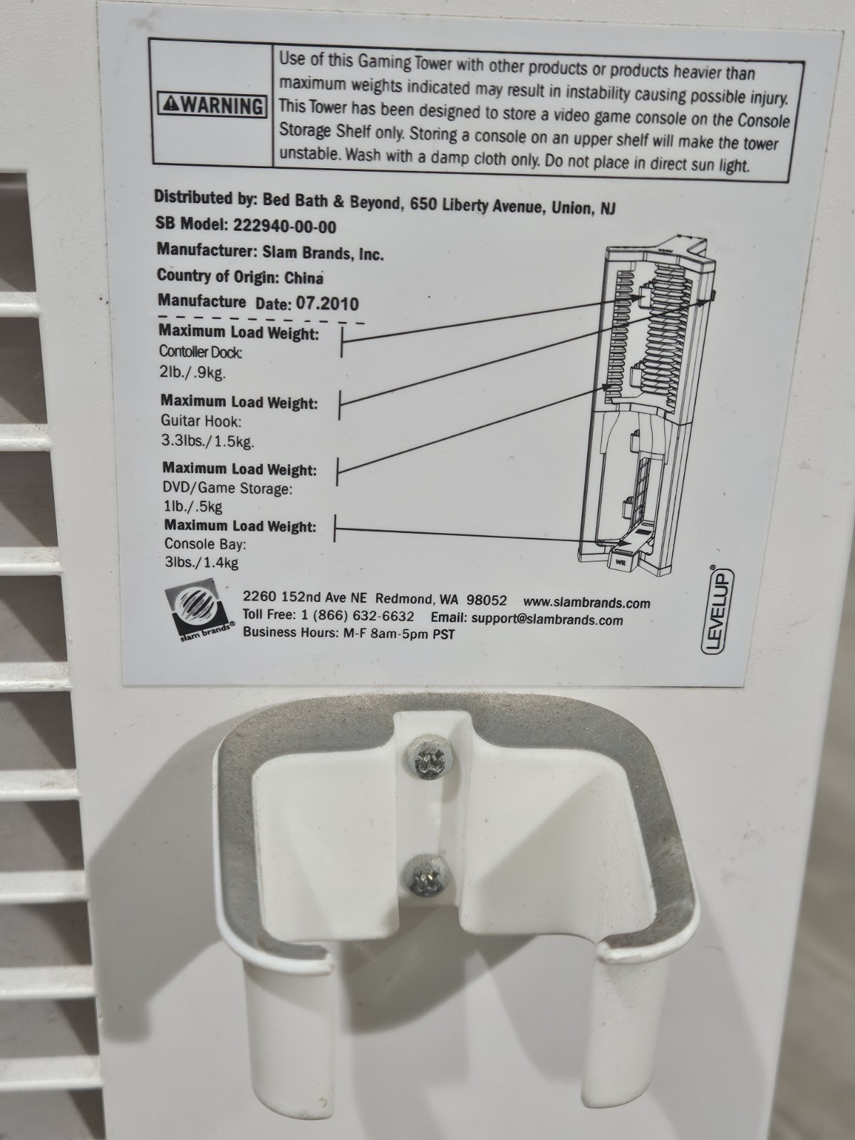 Nintendo Wii Storage Tower Rack Stand Game Console Game Display Level Up