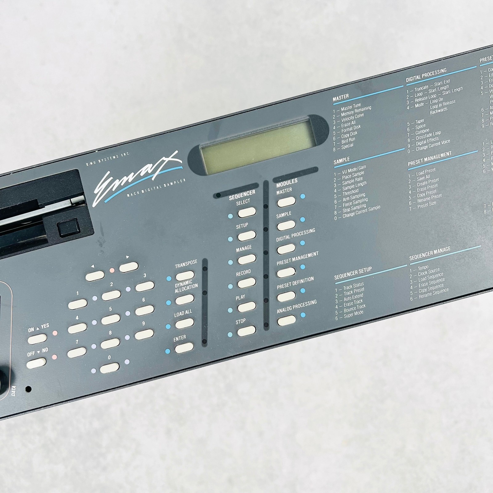 E-mu EMax Model 1020 Rack Mount Digital Sampler 1988