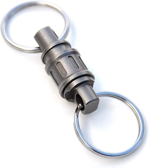 Titanium Quick Release Swivel Keychain, Pull Apart Detachable Keychain Heavy Dut