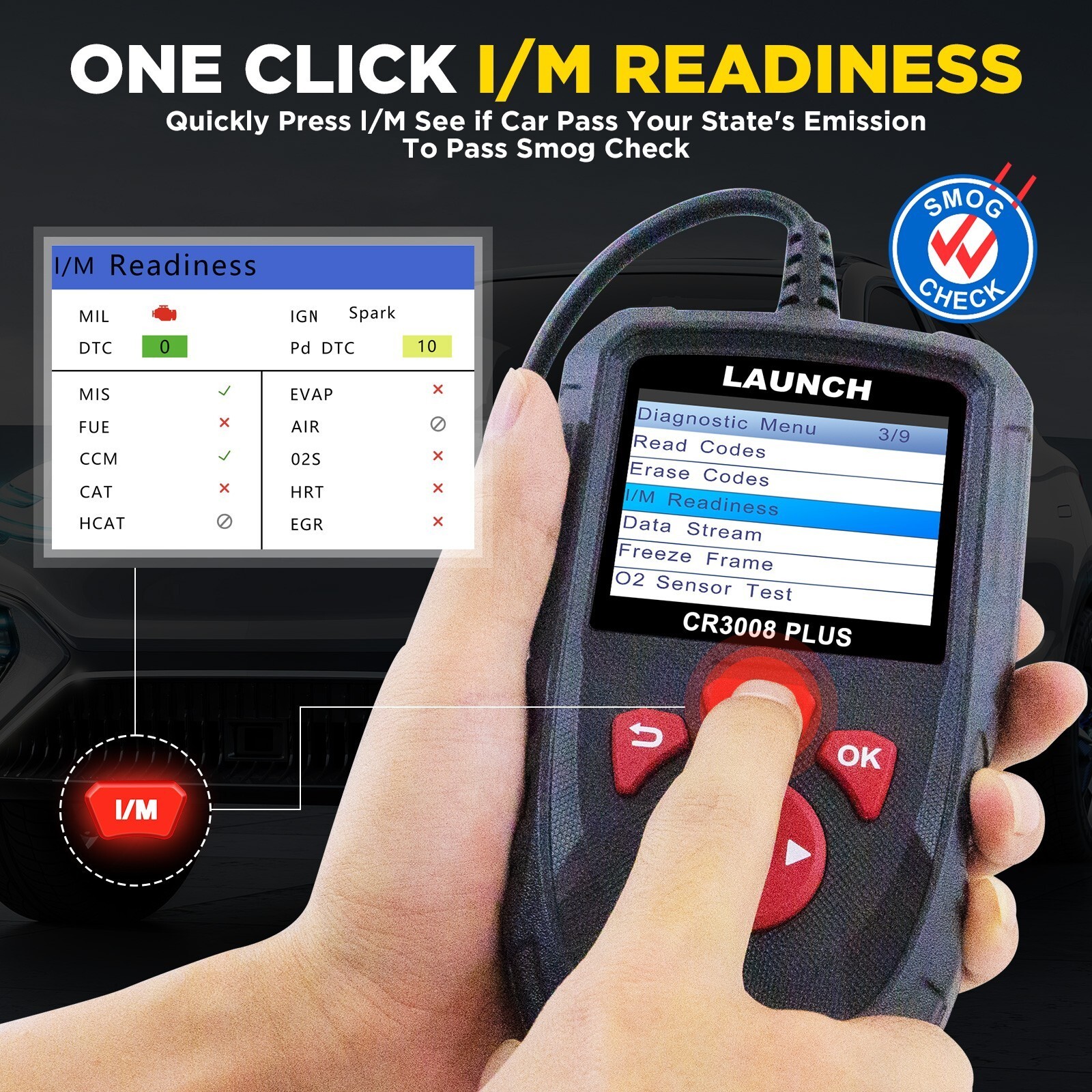 LAUNCH OBD2 Code Reader Automotive Diagnostic Scan Tool Full OBDII Check
