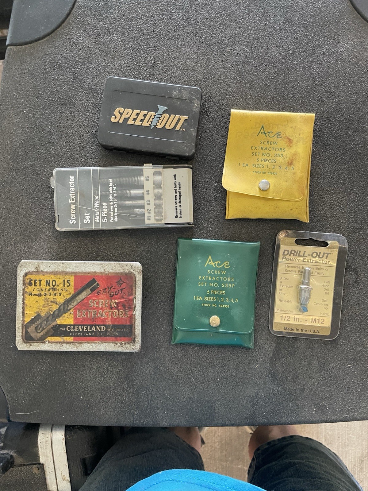 Lot Of Damaged Screw Extractors Ace Cleveland Brands