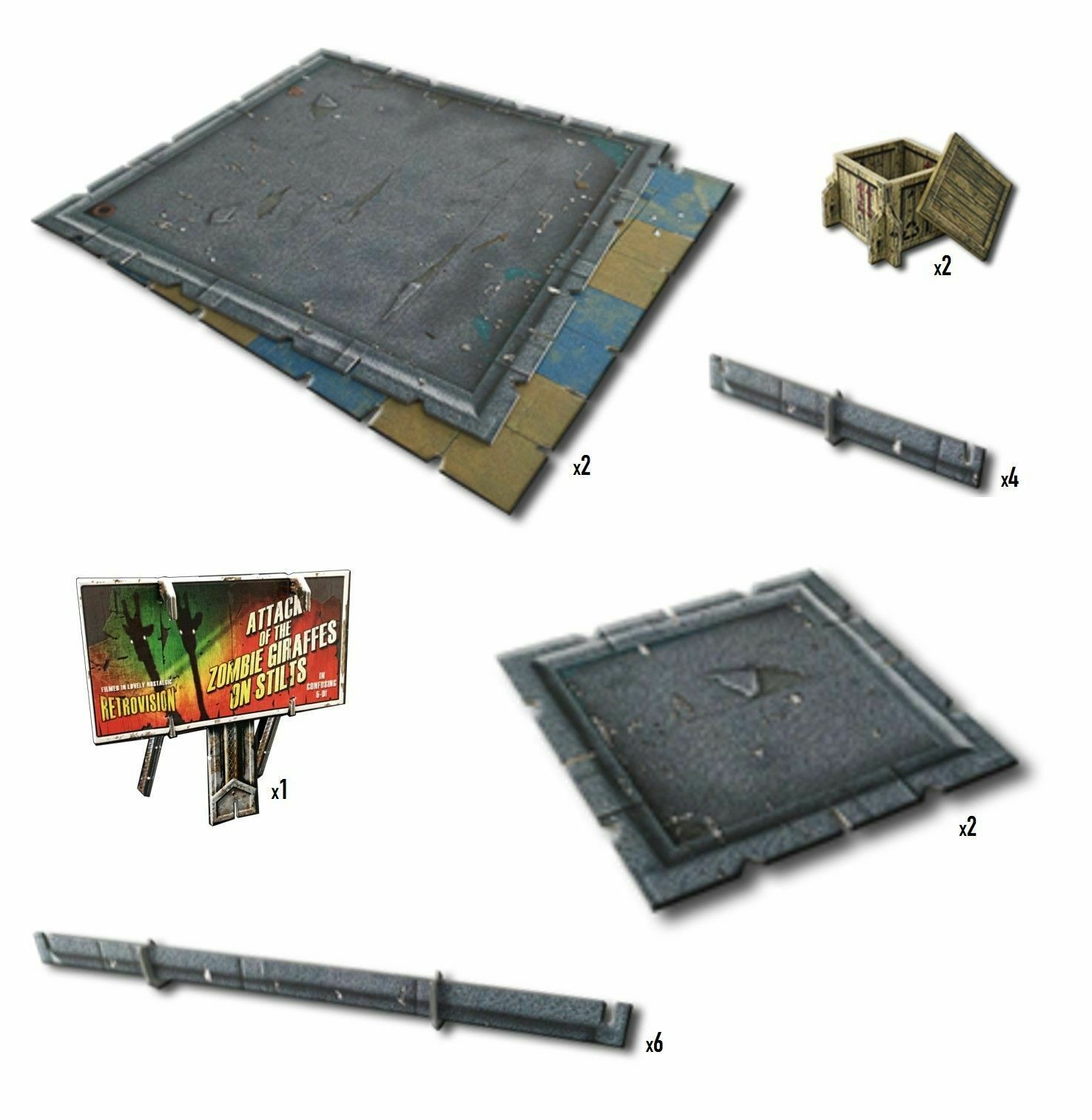 Urban Floor Tiles Terrain - Fallout Crisis Protocol Modern Battle Systems YHP