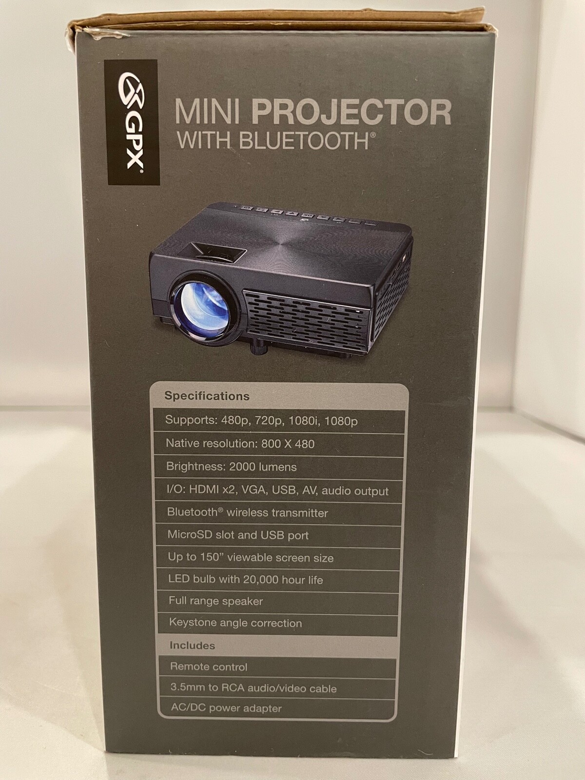 GPX Mini Projector PJ300B With Bluetooth