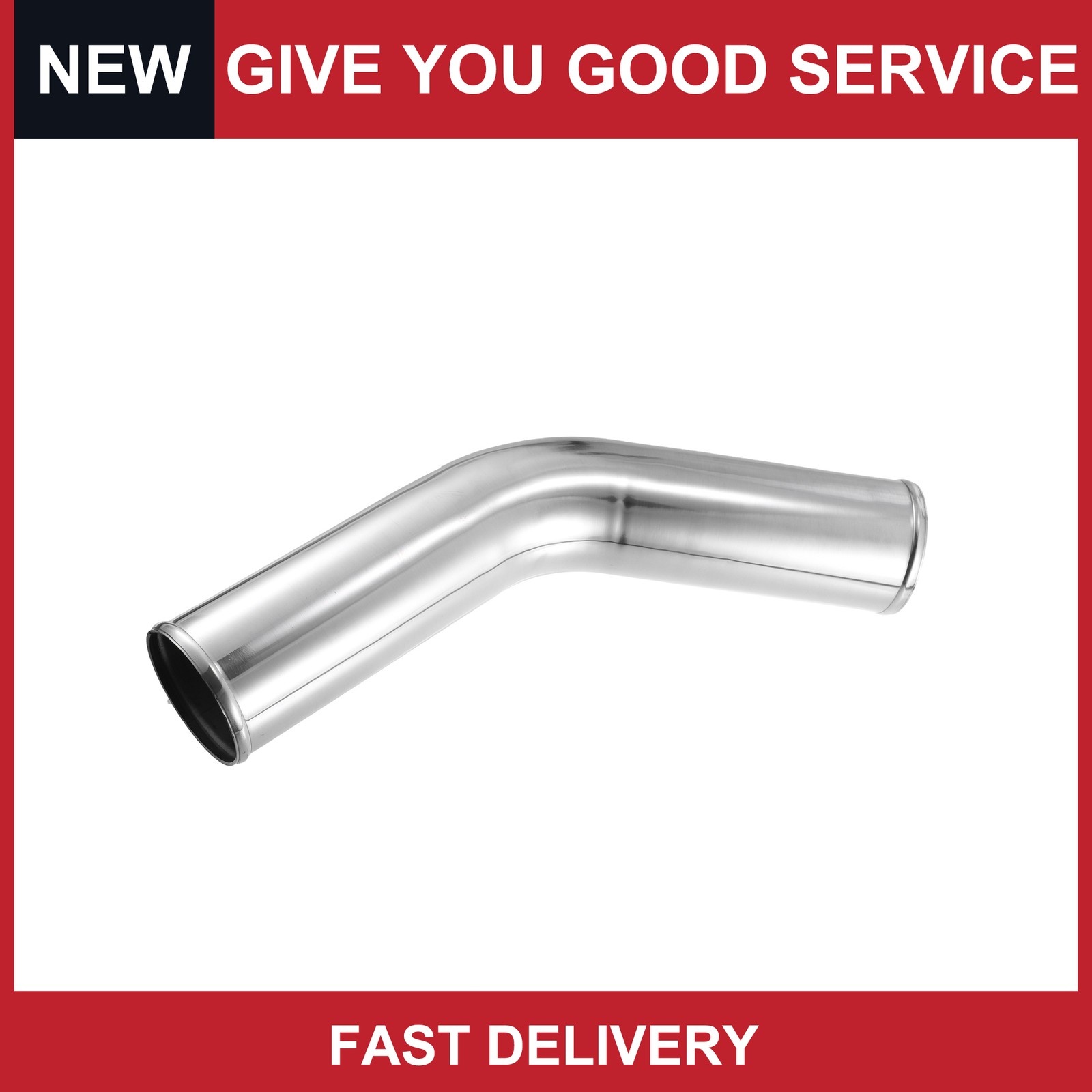 OD 3.5" Length 20" Tube Intercooler Pipe 45 Degrees Air Intake Tube for Car