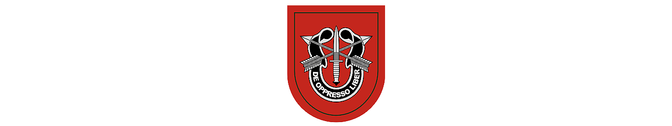 US ARMY SPECIAL FORCES GROUP BERET FLASH: 7th SPECIAL FORCES GROUP iron-on PATCH