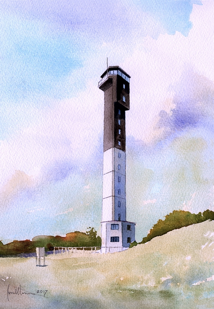 Charleston Lighthouse, Sullivan's Island, SC. James Mann Watercolor Notecards