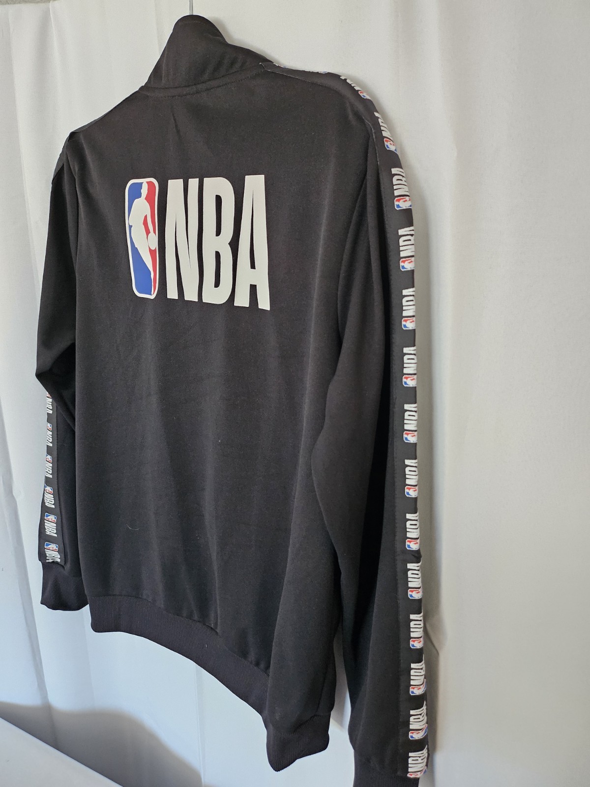 NBA Mens Athletic Track Jacket Small Black Full Zip