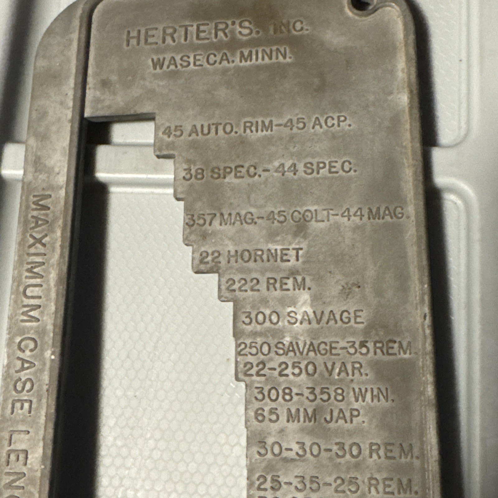 Vintage Herters Maximum Reloading Case Length Gauge