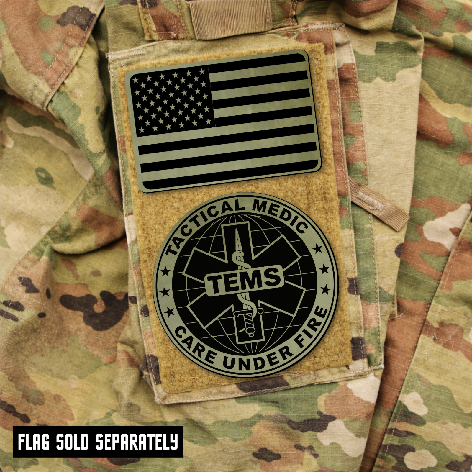 Tactical Medic Morale Patch, 3" Round Hook & Loop Plate Carrier Patch for EMS