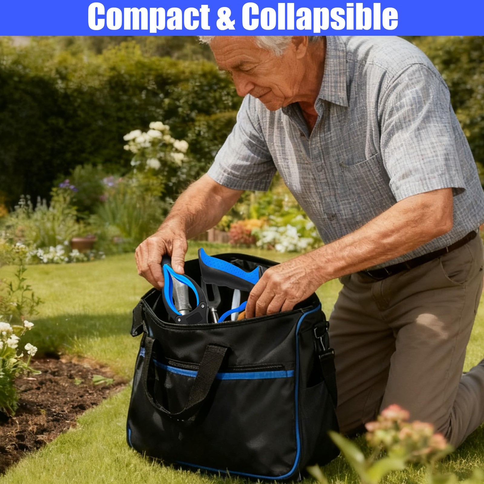 6 Pack 32 Inch Commercial Trash Grabber Tool for Elderly Assist, Foldable