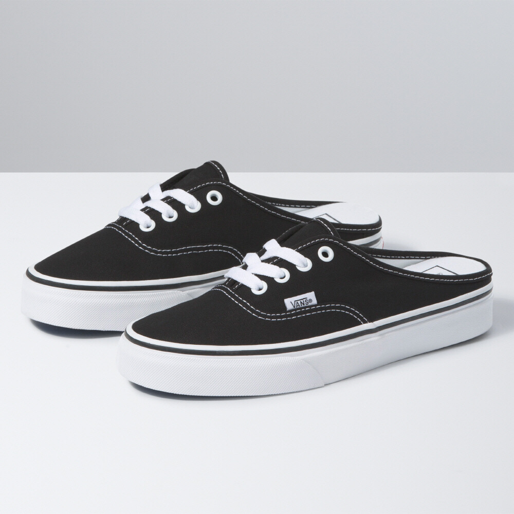Vans Classic Authentic Mule Skate Shoes Sneakers Black/White VN0A54F76BT US 4-11