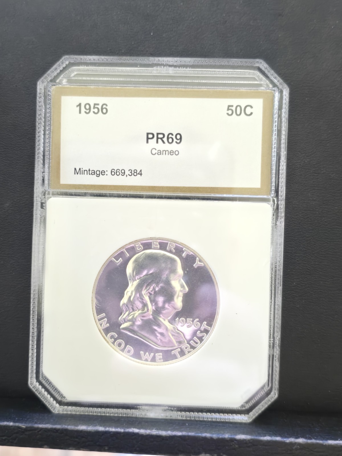 1956  Proof Franklin Half Dollar 50c  PF69 CAMEO (PF69CAM)