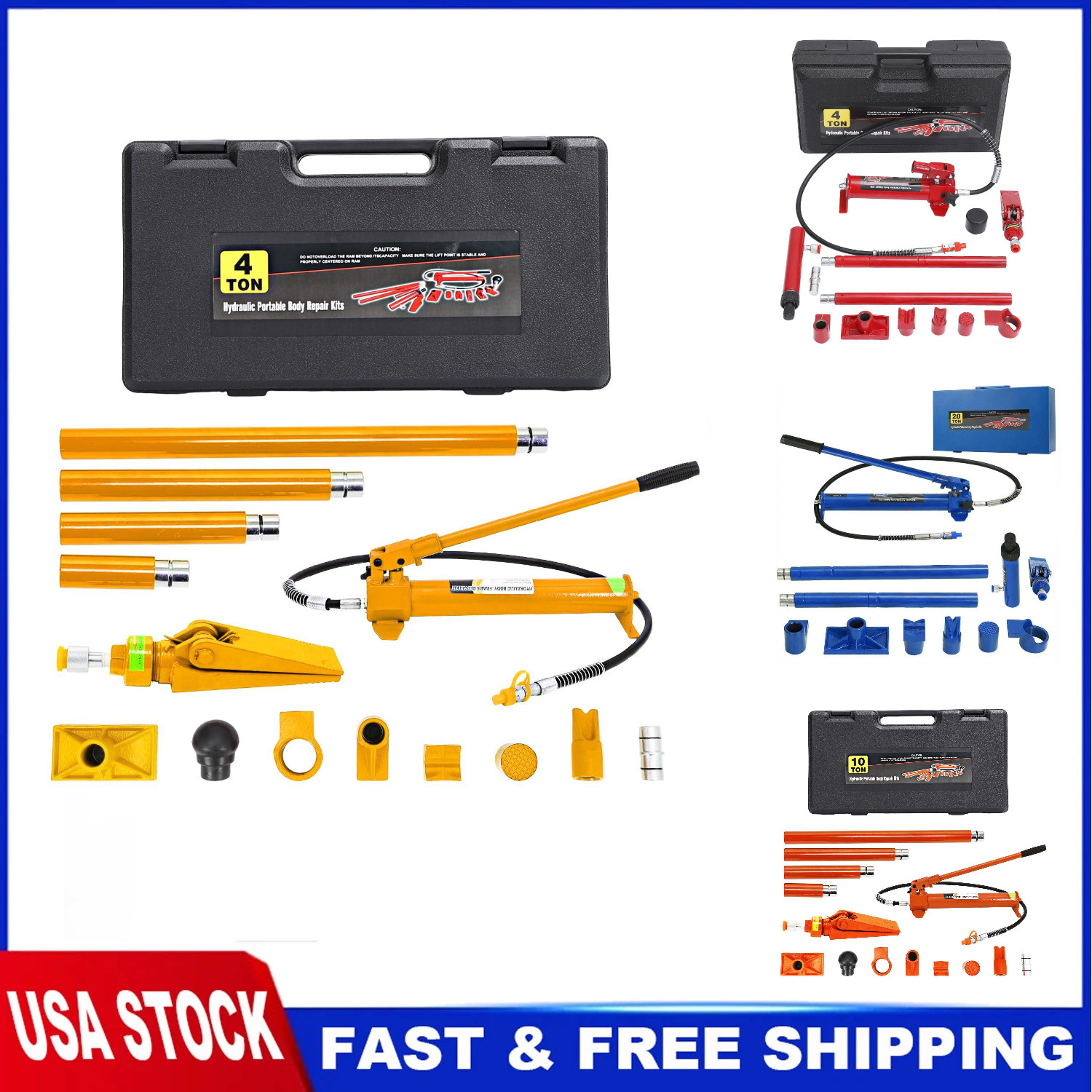 4/10/20 Ton Porta Power Hydraulic Jack Air Pump Lift Ram Body Frame Repair Kits