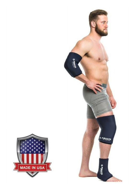 Freeze Sleeve Cold Therapy Compression Sleeve Black Medium Knee Elbow Wrist
