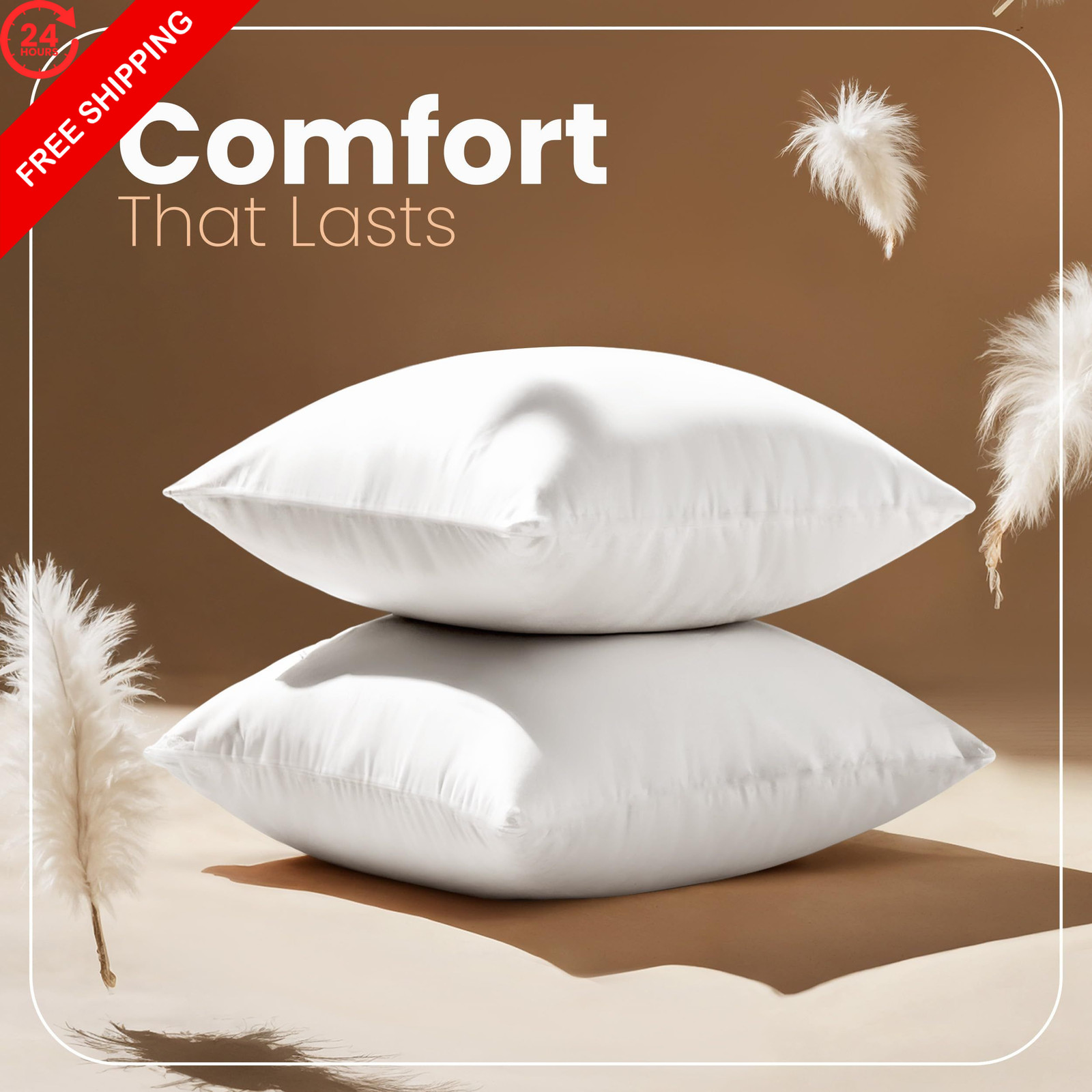 Utopia Bedding 18x18 Pillow Inserts, White Throw Pillows Inch,