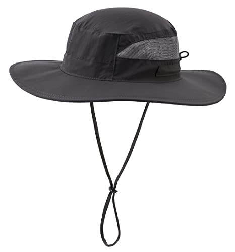 Men's Outdoor Boonie Sun Hat UV Protection Fishing Hiking Large Dark Grey