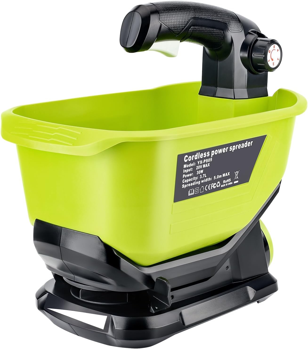 30W Salt Spreader for Ryobi 18V Battery Handheld Power Spreader for Grass Seeds