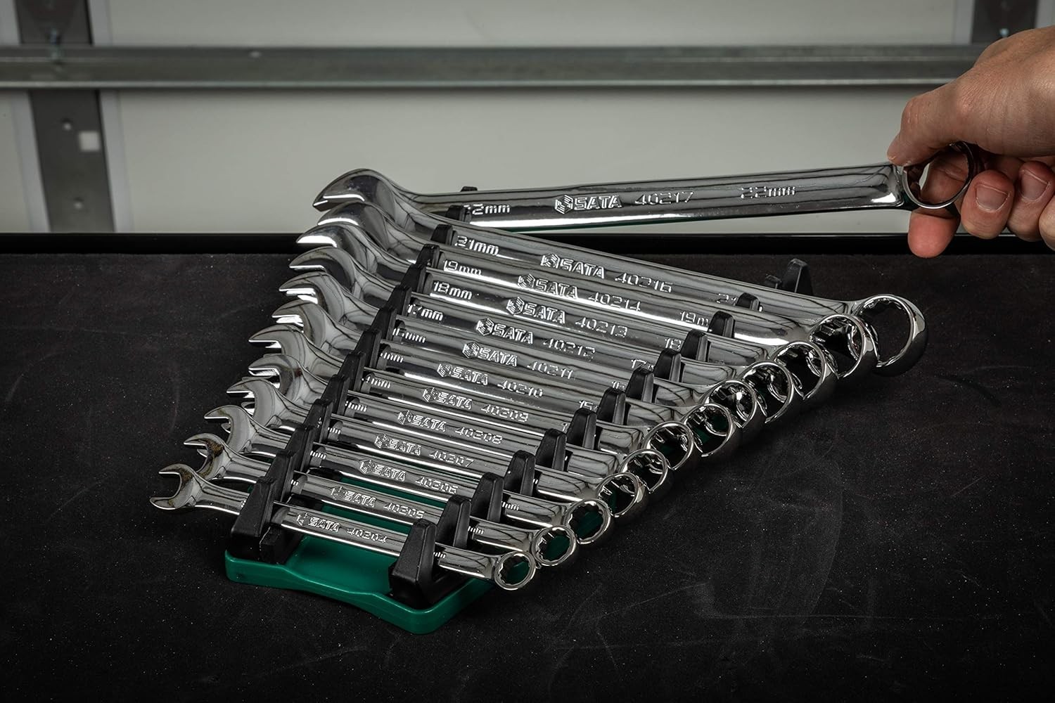 Space-Efficient Reversible Wrench Rack - 2 Pack with Self-Aligning Access