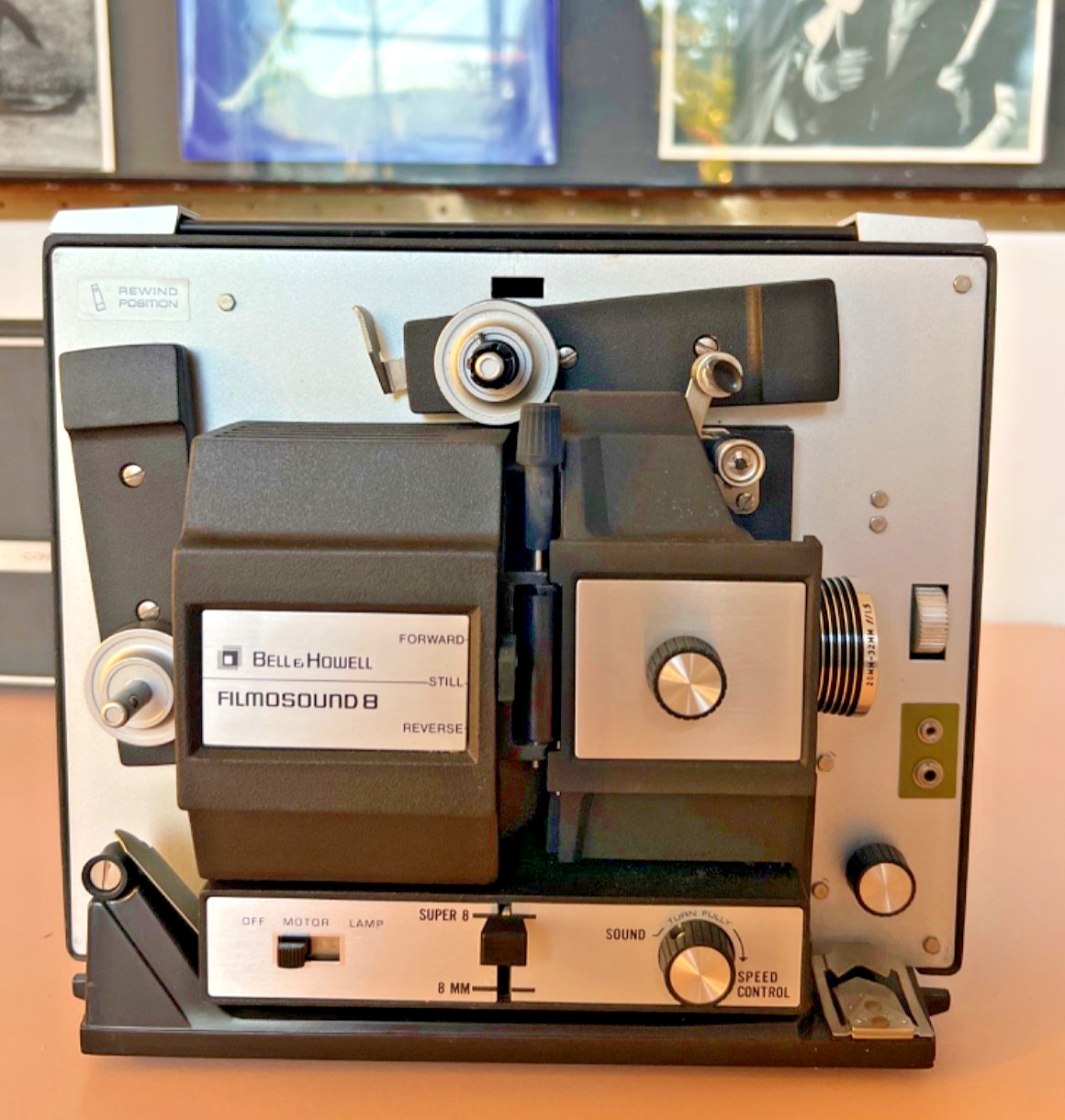 BELL & HOWELL  MOVIE PROJECTOR - 481A Super 8 & Stand 8mm  & Slow Motion